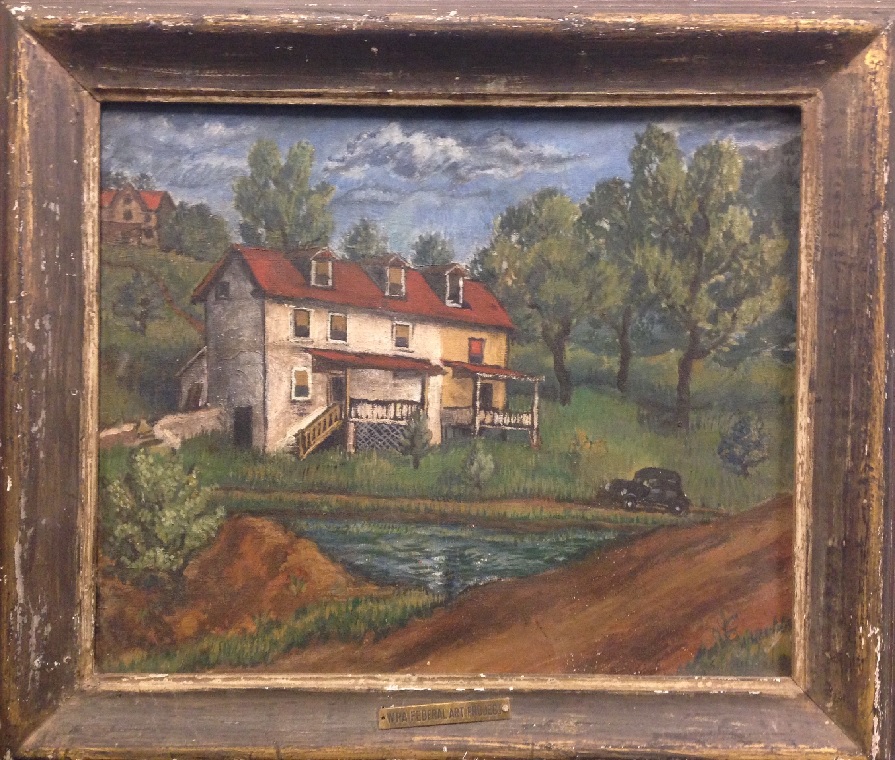 Works Progress Administration oil painting, "White House," by Stewart Wheeler